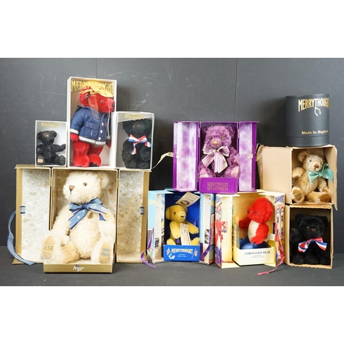 684 - Merrythought - Ten boxed ltd edn Merrythought teddy bears to include Punkie Romano No. 21 JP8BG with... 