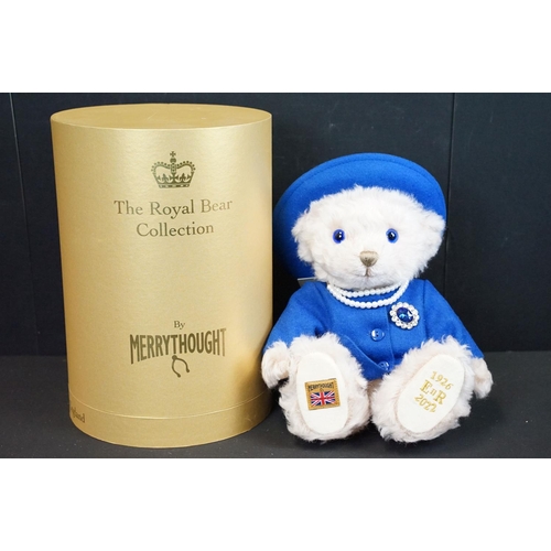 688 - Merrythought - Five boxed Merrythought teddy bears to include The Royal Bear Collection HM Queen Eli... 