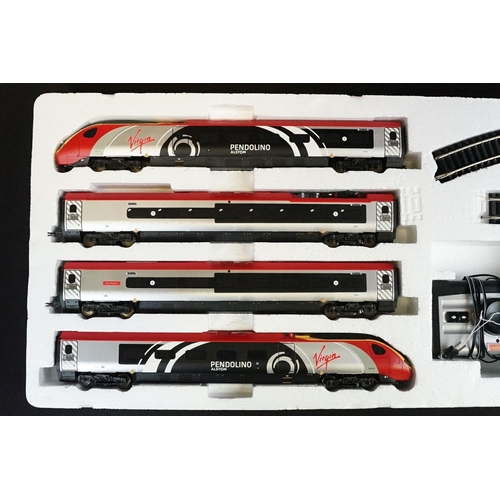 68A - Two boxed Hornby OO gauge electric train sets to include R1019 Flying Scotsman and R1155 Virgin Trai... 