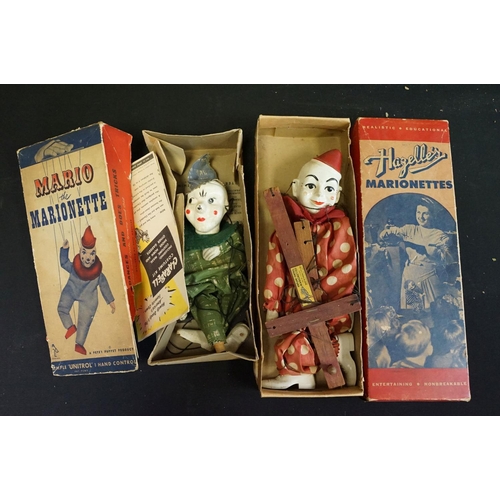 691 - 11 Boxed Hazelle's / Marionettes puppets to include De Luxe Talking Marionettes 406 Sagebrush Cal, S... 