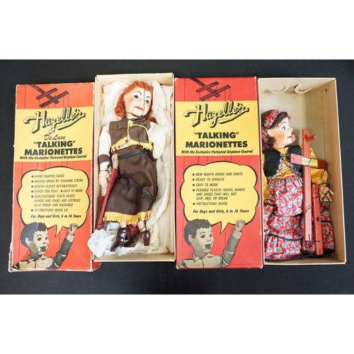 691 - 11 Boxed Hazelle's / Marionettes puppets to include De Luxe Talking Marionettes 406 Sagebrush Cal, S... 