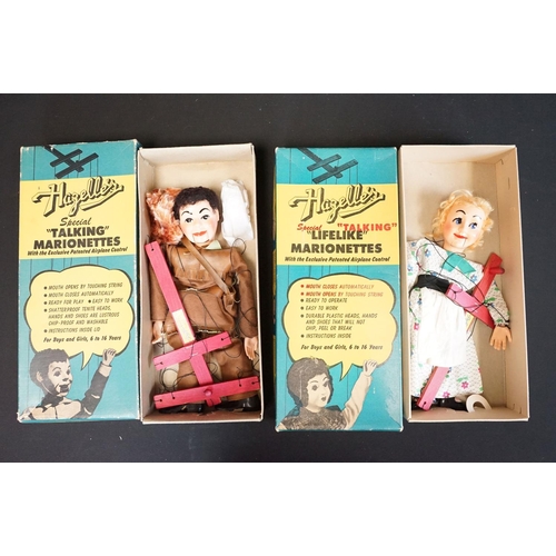 691 - 11 Boxed Hazelle's / Marionettes puppets to include De Luxe Talking Marionettes 406 Sagebrush Cal, S... 