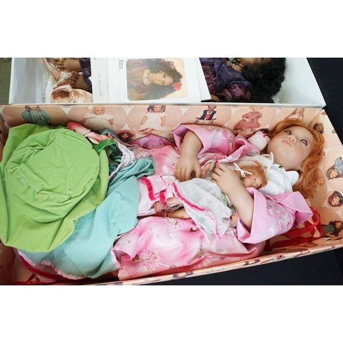 696 - Three boxed German Annette Himstedt Puppen Kinder Artists dolls to include ltd edn Aura from The 199... 