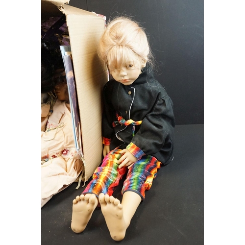 700 - Eight German Annette Himstedt Puppen Kinder Artists dolls to include Kima from The 1993/94 Collectio... 