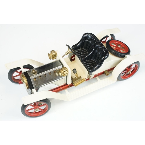 93 - Steam Engine - Boxed Mamod SA1 Steam Roadster Steam Engine, in main body white with red spoked wheel... 