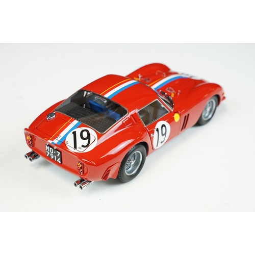 97 - Boxed 1/18 Kyosho Ferrari 250 GTO 1962 Le Mans No.19 diecast model, No. 08432A, diecast ex, box vg