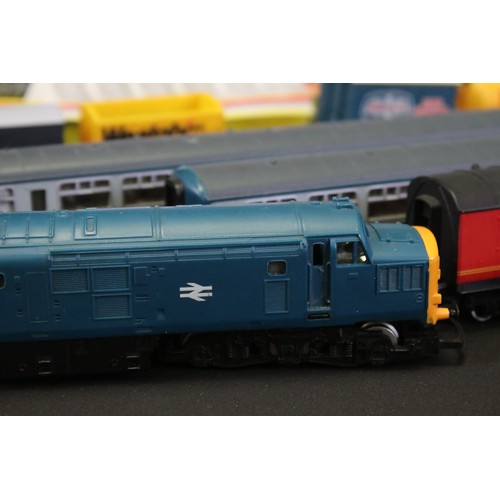 37 - Collection of Hornby OO gauge model rail items to include locomotives, wagons, items of rolling stoc... 