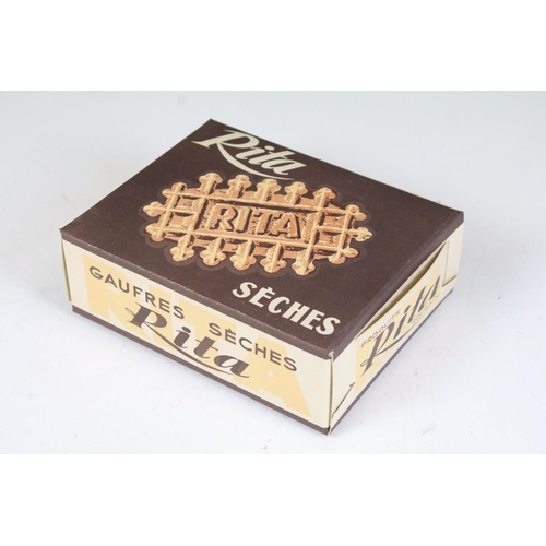 309 - Rita le pain d'epices de qualite advertising cardboard standing board with Rita Gaufres Seches box f... 