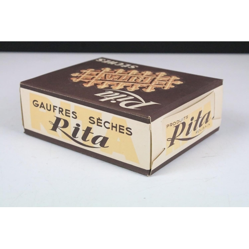 309 - Rita le pain d'epices de qualite advertising cardboard standing board with Rita Gaufres Seches box f... 