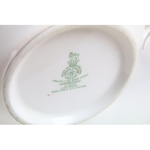 55 - Royal Doulton Sherbrooke H.5009 dinner service set comprising of one large serving platter, two lidd... 