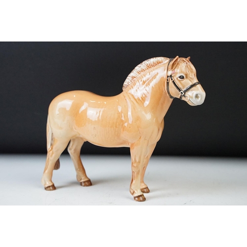 13 - Beswick figure modelled as a Norwegian Fjord horse. 16cm tall.