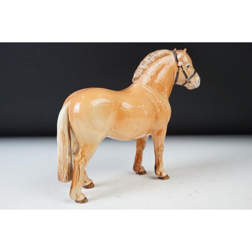 13 - Beswick figure modelled as a Norwegian Fjord horse. 16cm tall.