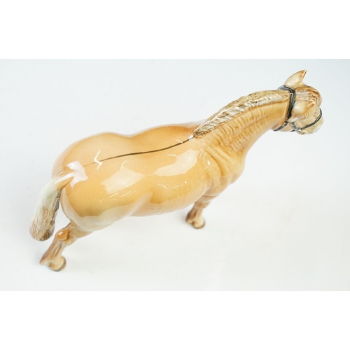 13 - Beswick figure modelled as a Norwegian Fjord horse. 16cm tall.