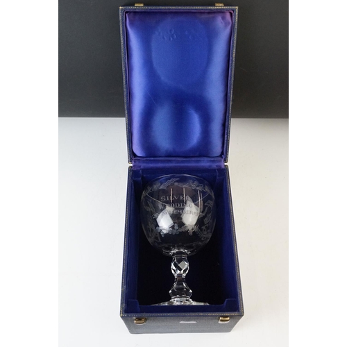 44 - Queen Elizabeth Commemorative large boxed crystal goblet. No 20 in an edition of 50 retailed by Thom... 