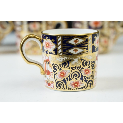 7 - Royal Crown Derby Demitasse Imari pattern coffee cups and saucers (4 x small cups and 3 x espresso c... 