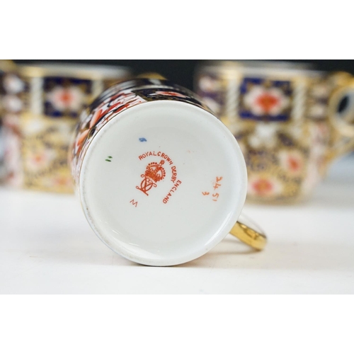 7 - Royal Crown Derby Demitasse Imari pattern coffee cups and saucers (4 x small cups and 3 x espresso c... 