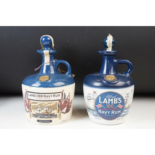 75 - Collectors selection of Rum memorabilia to include a Pusser's flagon, two medium Lamb's 100 Navy Rum... 