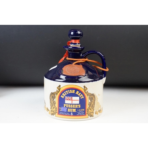 75 - Collectors selection of Rum memorabilia to include a Pusser's flagon, two medium Lamb's 100 Navy Rum... 