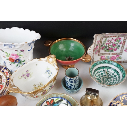 76 - Assorted selection of China ware and other ornamental pieces including a Royal Worcester tea pot, cu... 