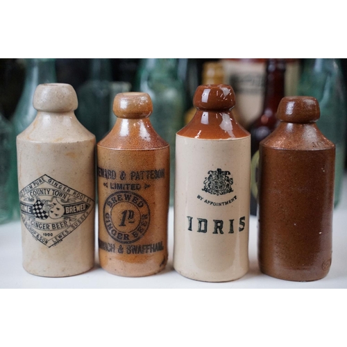 86 - Selection of Antique and Vintage glass and ceramic bottles of varying shapes and sizes, Bath and Wil... 