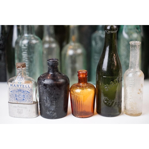 86 - Selection of Antique and Vintage glass and ceramic bottles of varying shapes and sizes, Bath and Wil... 