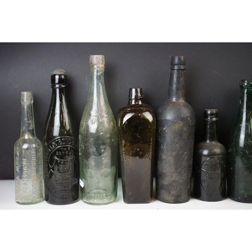 86 - Selection of Antique and Vintage glass and ceramic bottles of varying shapes and sizes, Bath and Wil... 