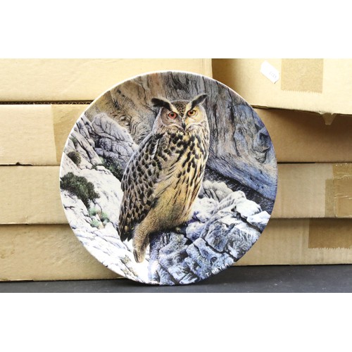 58 - Wedgwood 'The Majesty of Owls' by Trevor Boyer collectors plates, to include, Tawny owl and Tengmalm... 