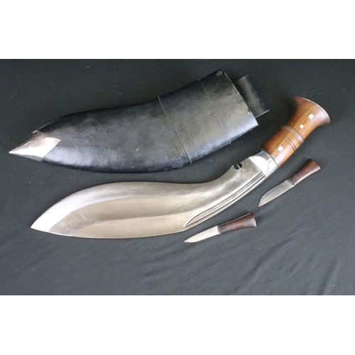 121 - A hand crafted large fullered Kukri knife by 