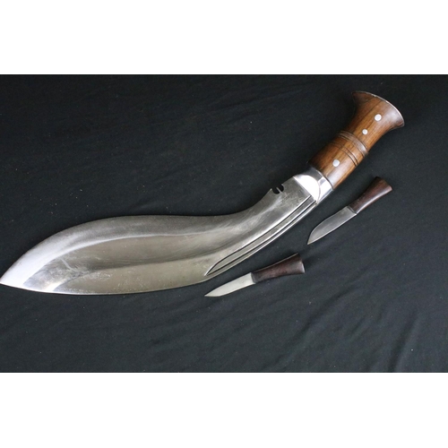 121 - A hand crafted large fullered Kukri knife by 