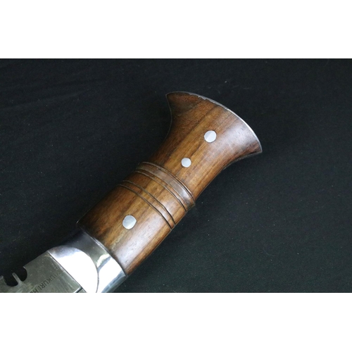 121 - A hand crafted large fullered Kukri knife by 