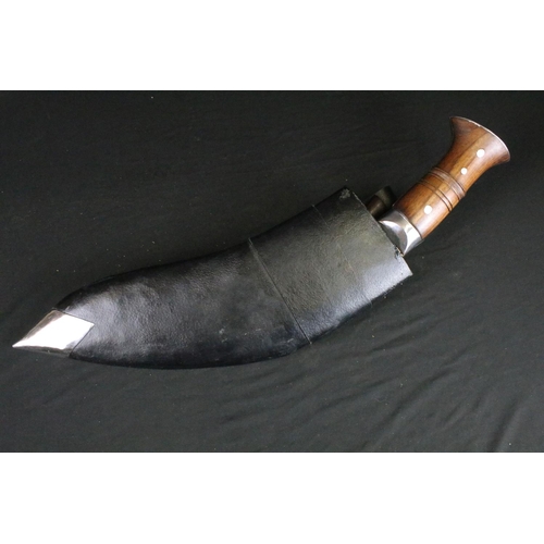 121 - A hand crafted large fullered Kukri knife by 