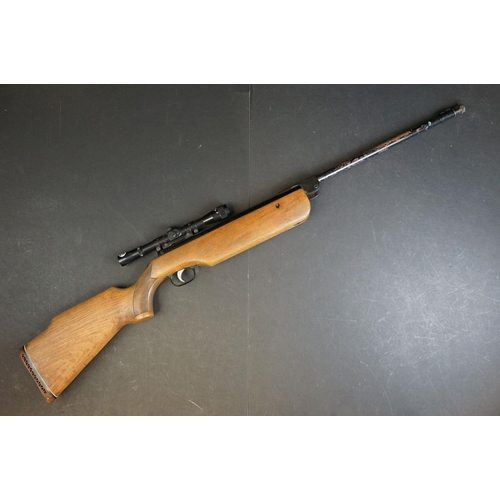 131 - A Diana Series 70 break barrel air rifle with 4 x 20 telescopic sight.