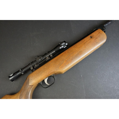 131 - A Diana Series 70 break barrel air rifle with 4 x 20 telescopic sight.