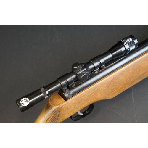 131 - A Diana Series 70 break barrel air rifle with 4 x 20 telescopic sight.