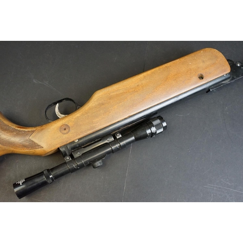 131 - A Diana Series 70 break barrel air rifle with 4 x 20 telescopic sight.