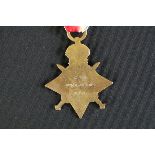 153 - A World War One / WW1 British full size 1914-15 star medal, correctly named and issued to 50764 GNR.... 