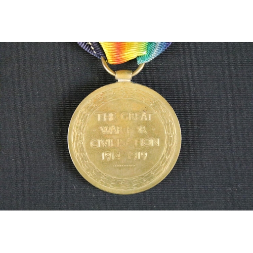 156 - A World War One / WW1 British full size Great War of Civilisation Victory Medal, correctly named and... 