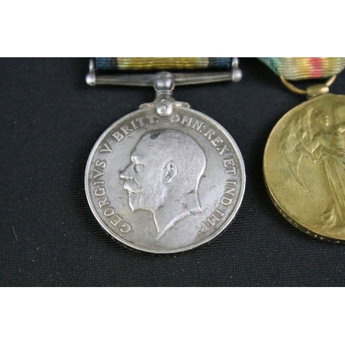 23 - A full size British World War One / WW1 medal pair to include the Great War of Civilisation Victory ... 