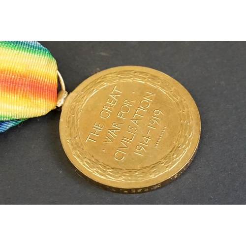 270 - A British World War One / WW1 full size medal pair to include the Great War of Civilisation Victory ... 