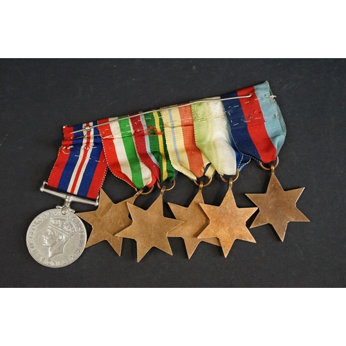 384 - A British full size World War Two / WW2 medal group of six medals to include 1939-1945 British War M... 