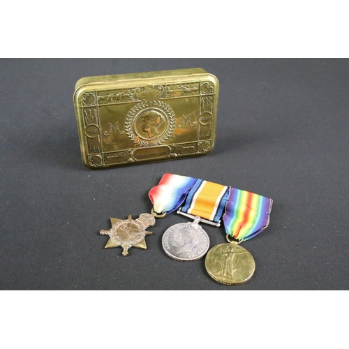 4 - A British World War One / WW1 full size medal trio to include the Great War of Civilisation Victory ... 