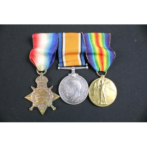 4 - A British World War One / WW1 full size medal trio to include the Great War of Civilisation Victory ... 