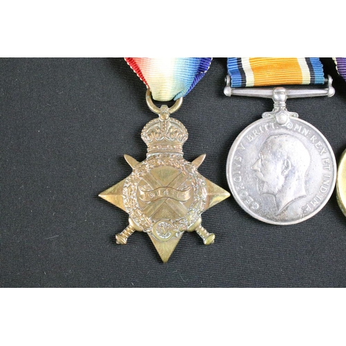 4 - A British World War One / WW1 full size medal trio to include the Great War of Civilisation Victory ... 