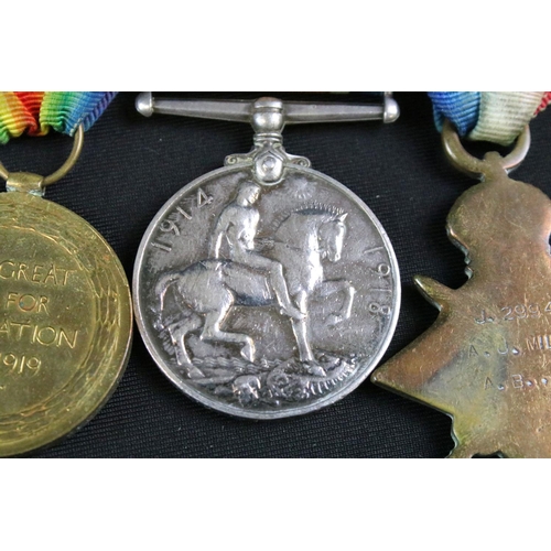 4 - A British World War One / WW1 full size medal trio to include the Great War of Civilisation Victory ... 