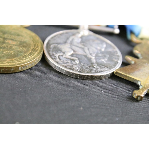 4 - A British World War One / WW1 full size medal trio to include the Great War of Civilisation Victory ... 