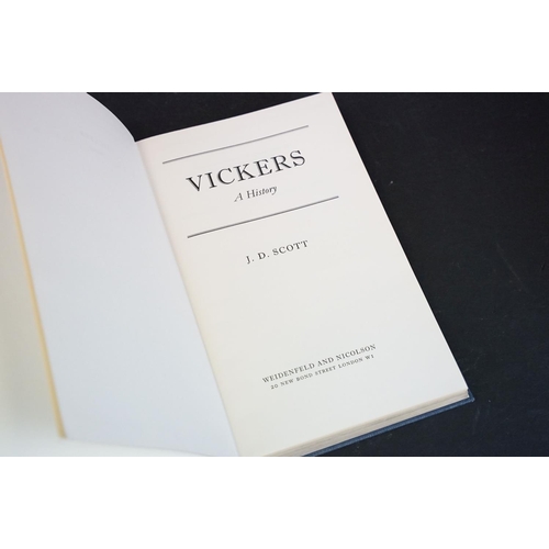 402 - A small collection of military books to include Vickers A History by J.D. Scott, British Battles and... 