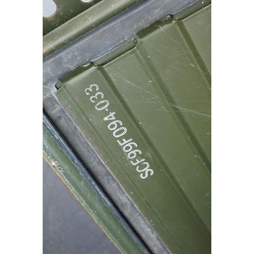 433 - A United States military 72 Fuze PD M935 ammunition box, green painted metal.