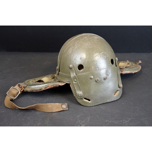 435 - A post World War Two / WW2 Tanker / Tank crew helmet, complete example, size 55.