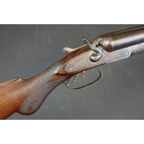 440 - A early 20th century side by side double barrel shotgun by Ward & Sons of Birmingham. (Relevant Fire... 