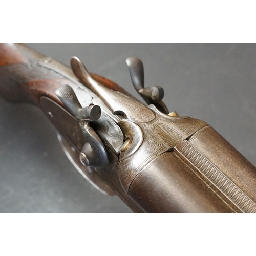 440 - A early 20th century side by side double barrel shotgun by Ward & Sons of Birmingham. (Relevant Fire... 